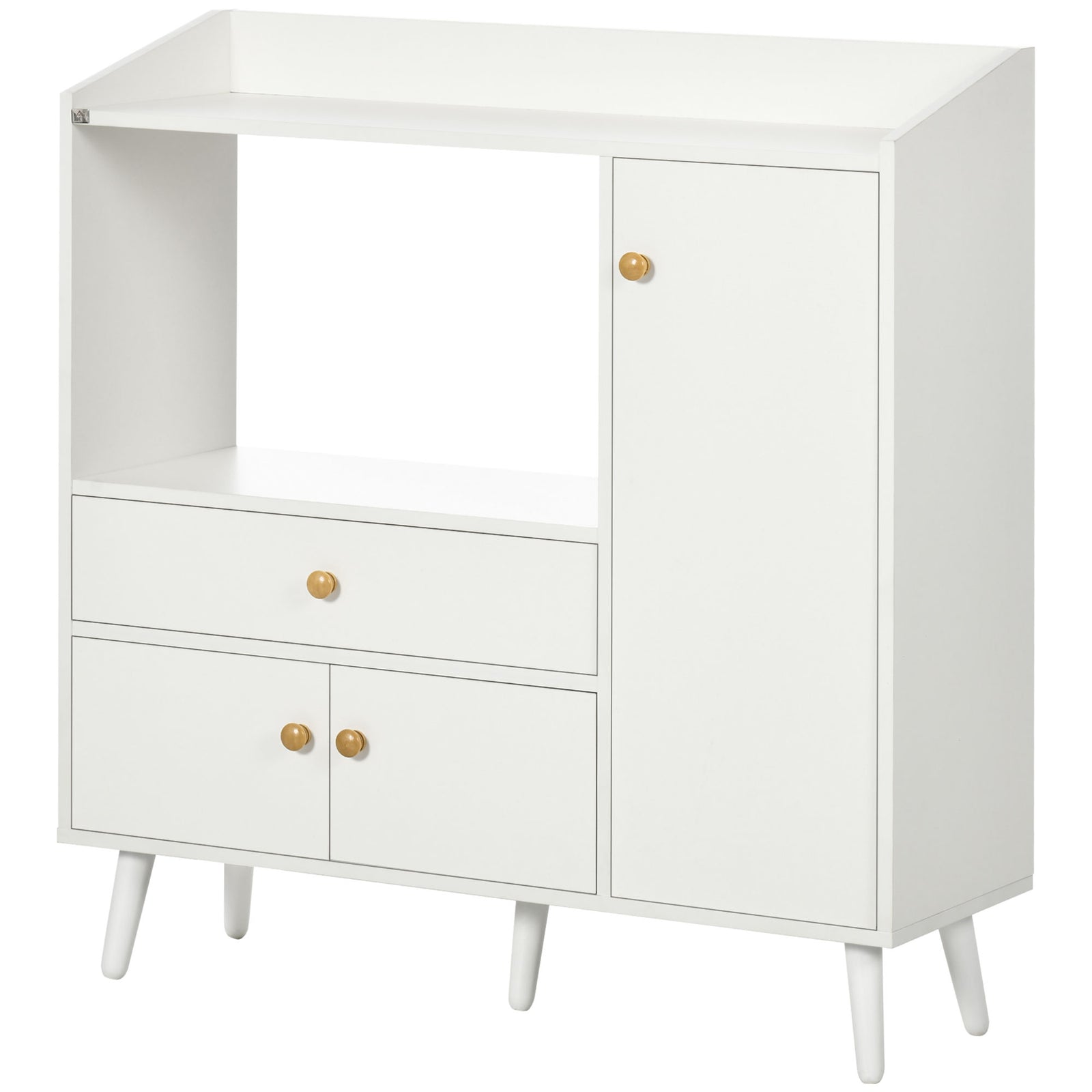 HOMCOM Freestanding Microwave Cabinet With Drawer