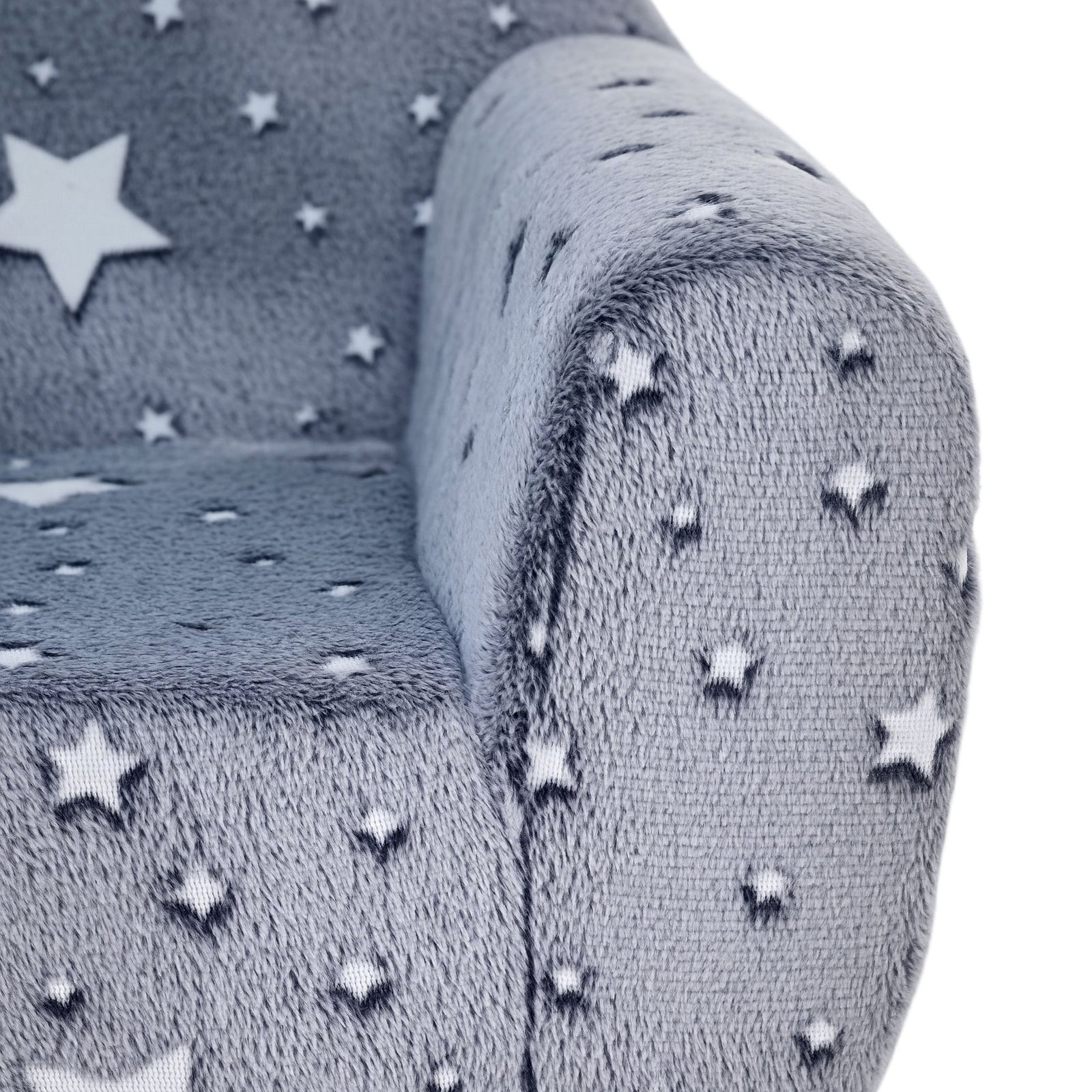 Kids Armchair, Glow In The Dark Chair For Bedroom, Grey | Grey