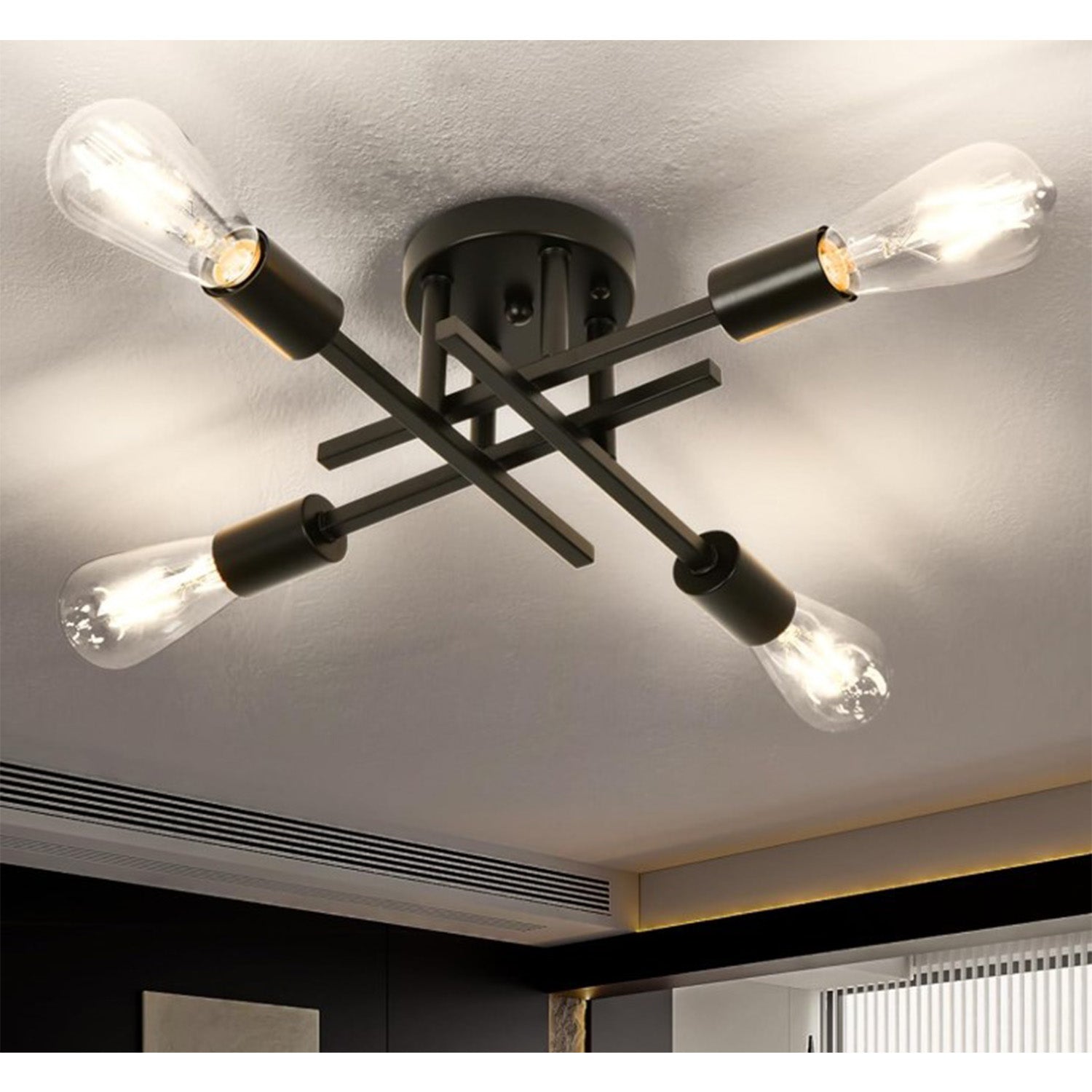 Bath Plus TB+ Modern 4-light Semi-flush Mount Ceiling Light