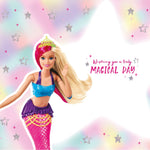 Mermaid 'sparkly' Birthday Card Official Product