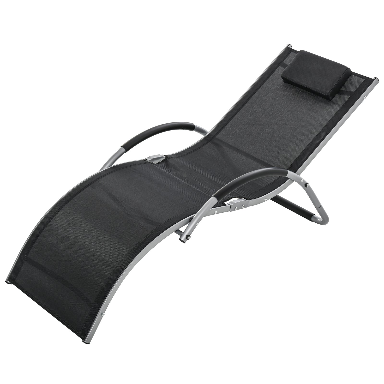 Lounger Chair W/ Removable Pillow | Black