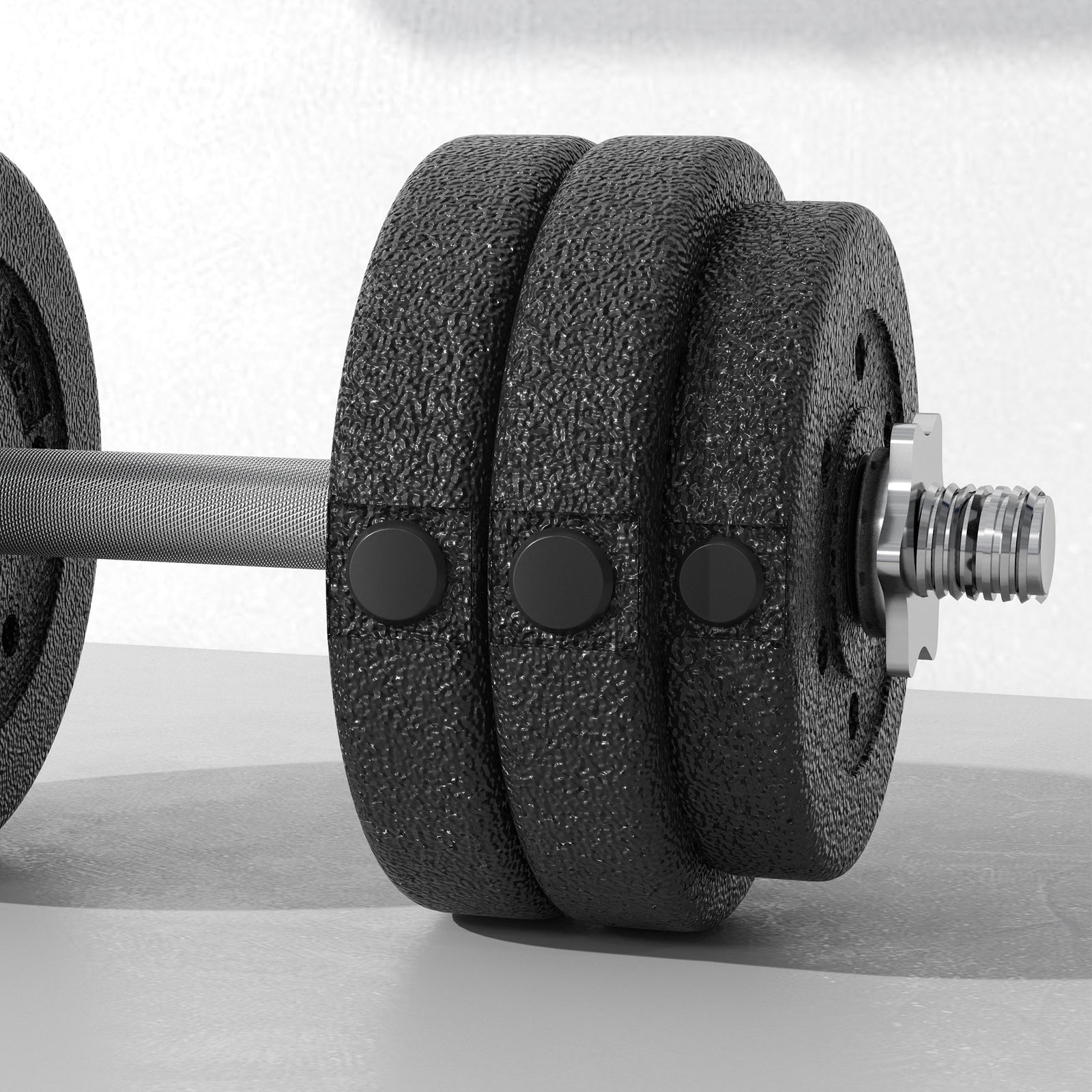 30kg Adjustable Dumbbells Weight Set | Black