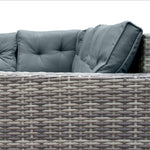 Rattan Corner Set & Cushion Storage Box | Grey