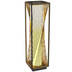 Rattan Solar Floor Lamp, Auto On/off Led Garden Lights