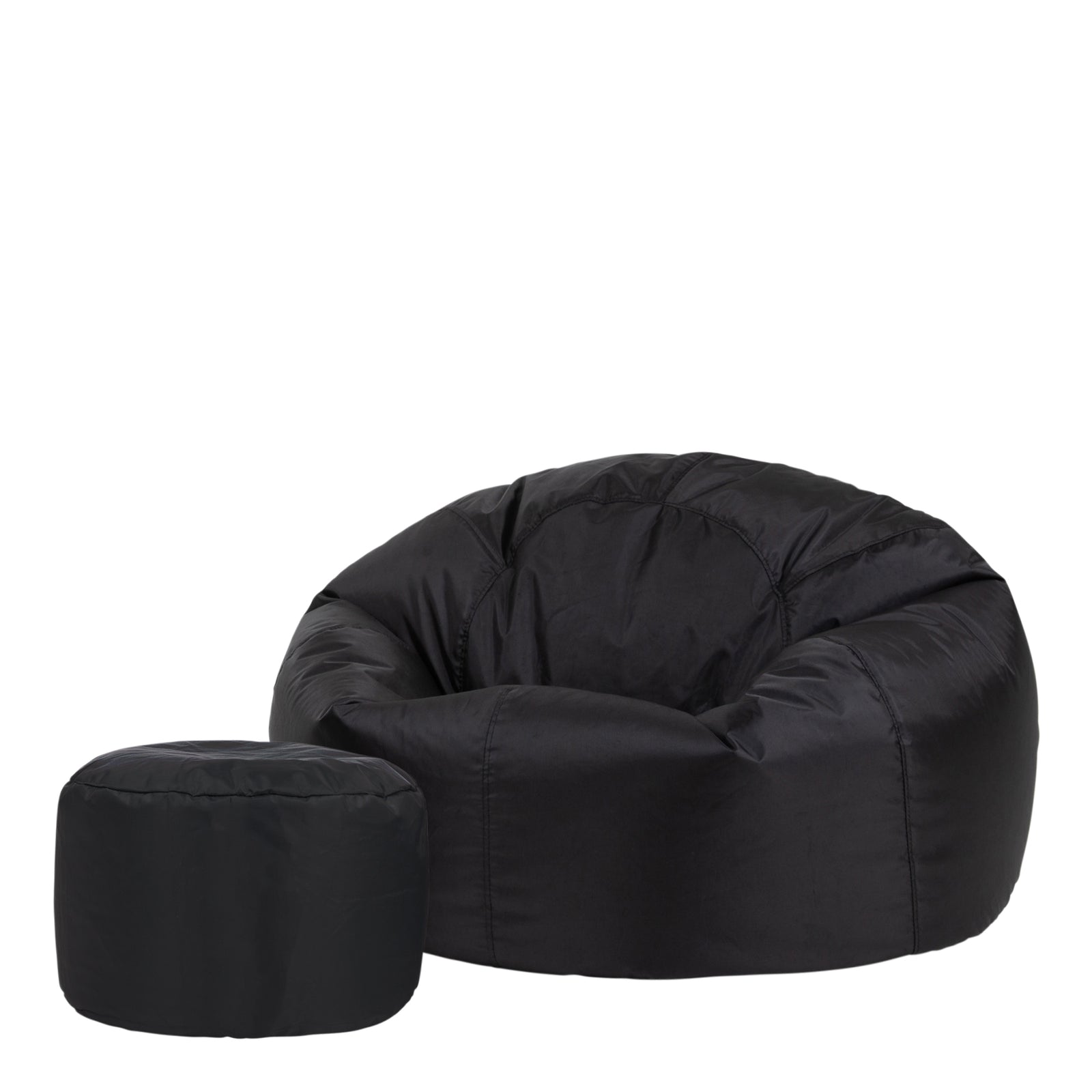 Classic Indoor Outdoor Bean Bag & Pouffe Chair | Black