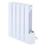 900w 5-fin Oil-filled Radiator Space Heater With Led Display, 3 Heat Settings, Compact Portable Electric Heater, 450mm Width