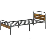 Single/double/king Bed Frame Headboard No Box Spring Needed | Single | Brown