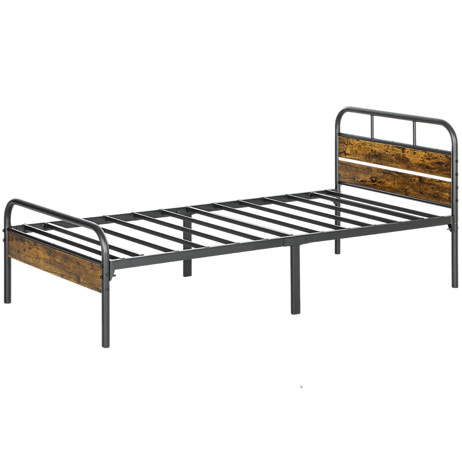 Single/double/king Bed Frame Headboard No Box Spring Needed | Single | Brown