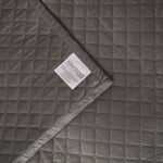 Diamond Quilted Velvet Bed Throw | 150cm x 200cm | Grey