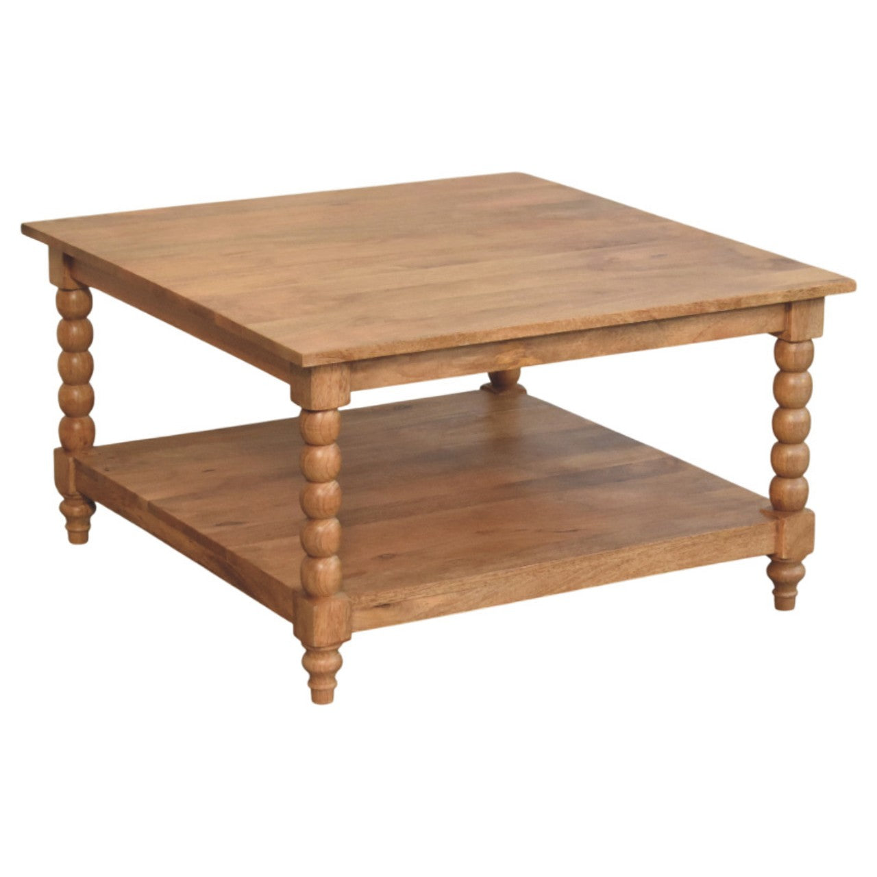 Artisan Furniture Solid Wood Spindle Golden Teak Coffee Table