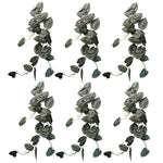 6 X 120cm Artificial Hanging Trailing Plant Alocasia Dragon Scale Dark