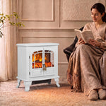 Free Standing Electric Fireplace Stove Led Fire Flame Effect | White