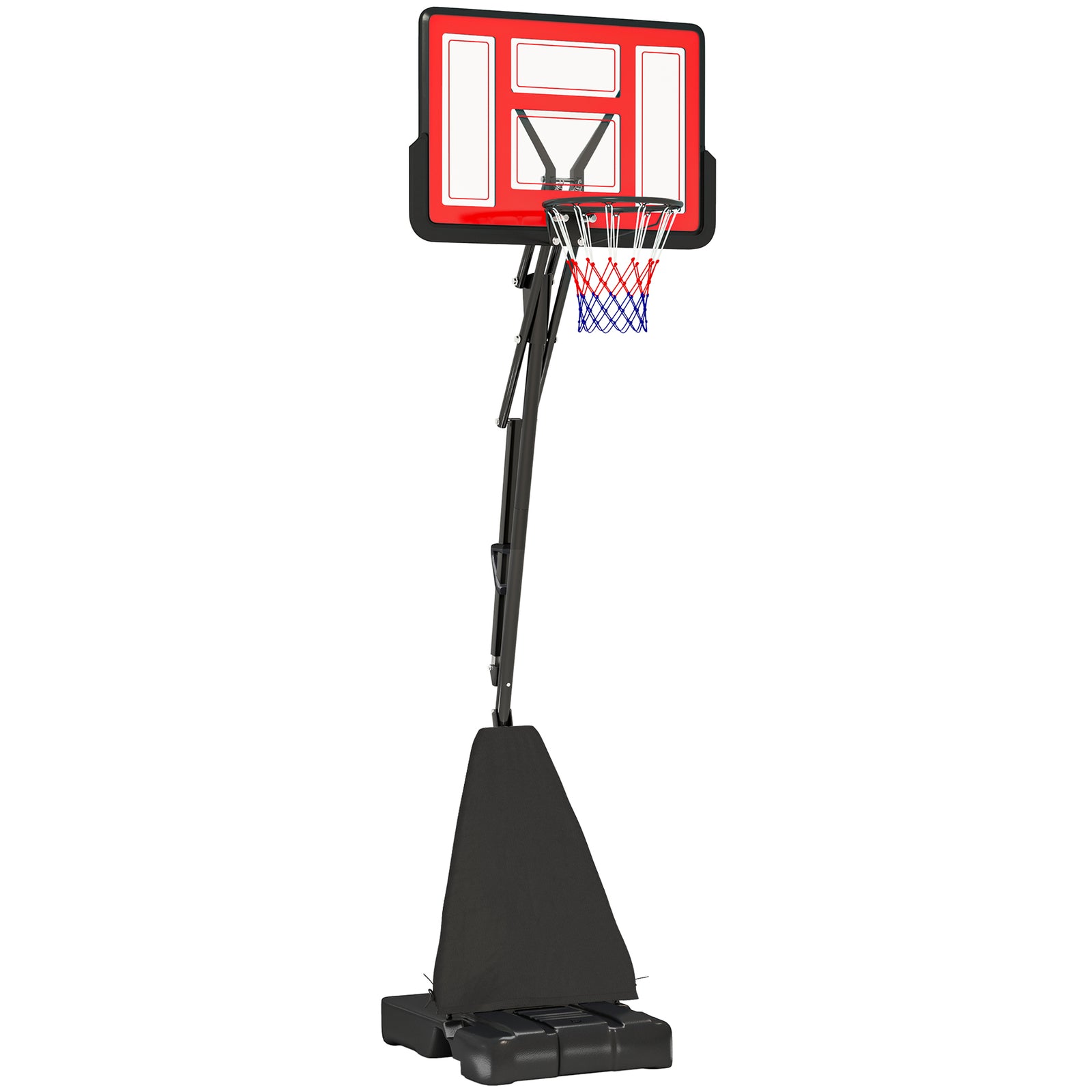 Adjustable Basketball Hoop, Rebound System | Red