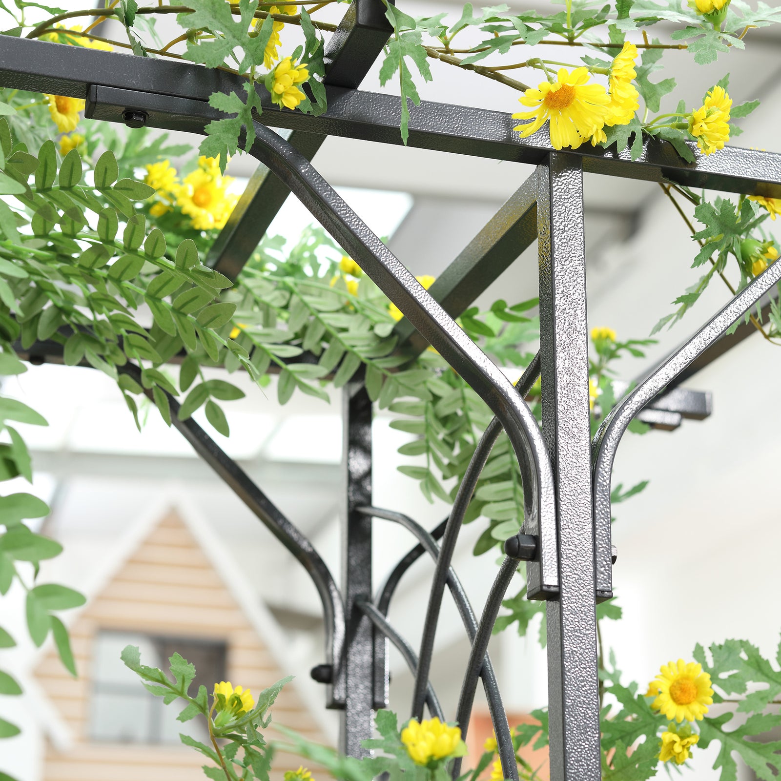 Outsunny Garden Arch Arbor For Decorative Climbing Plants Lawn Garden