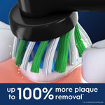 Cross Action Black X-Filaments Toothbrush Replacement Heads, Pack of 4
