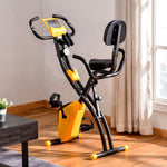 2-in-1 Folding Exercise Bike With 8-level Magnetic Resistance | Yellow