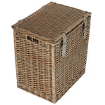 Wicker Antique Wash Vintner Storage Picnic Basket | Small | Gray