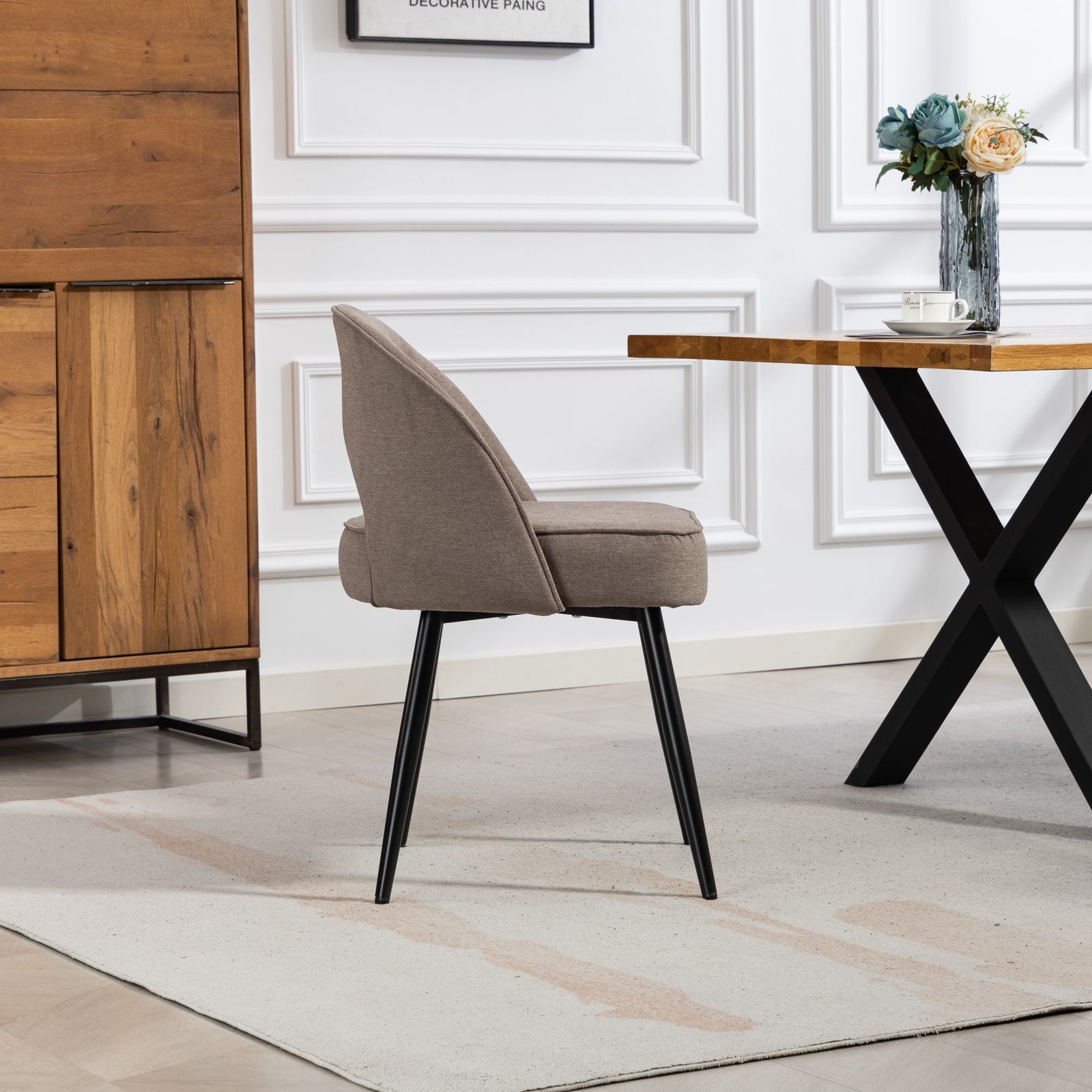 Ashley Fabric Dining Chairs - Set Of 2 | Brown