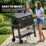 Charcoal Bbq Grill With Electric Rotisserie Kit, Barbecue Grill