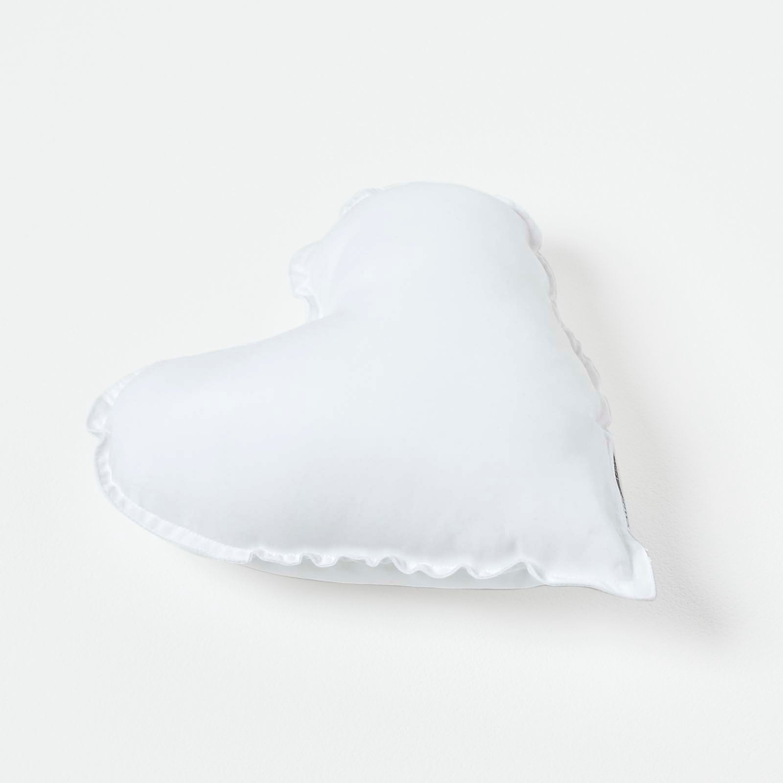 Super Microfibre Heart Shaped Cushion Pad | 30cm x 30cm | White