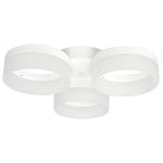 Ring 46cm Led Designer Pendant Lamp A Stunning Centrepiece Formed From 3 Hypnotic White Hoops 36w(150w) Led Hoop