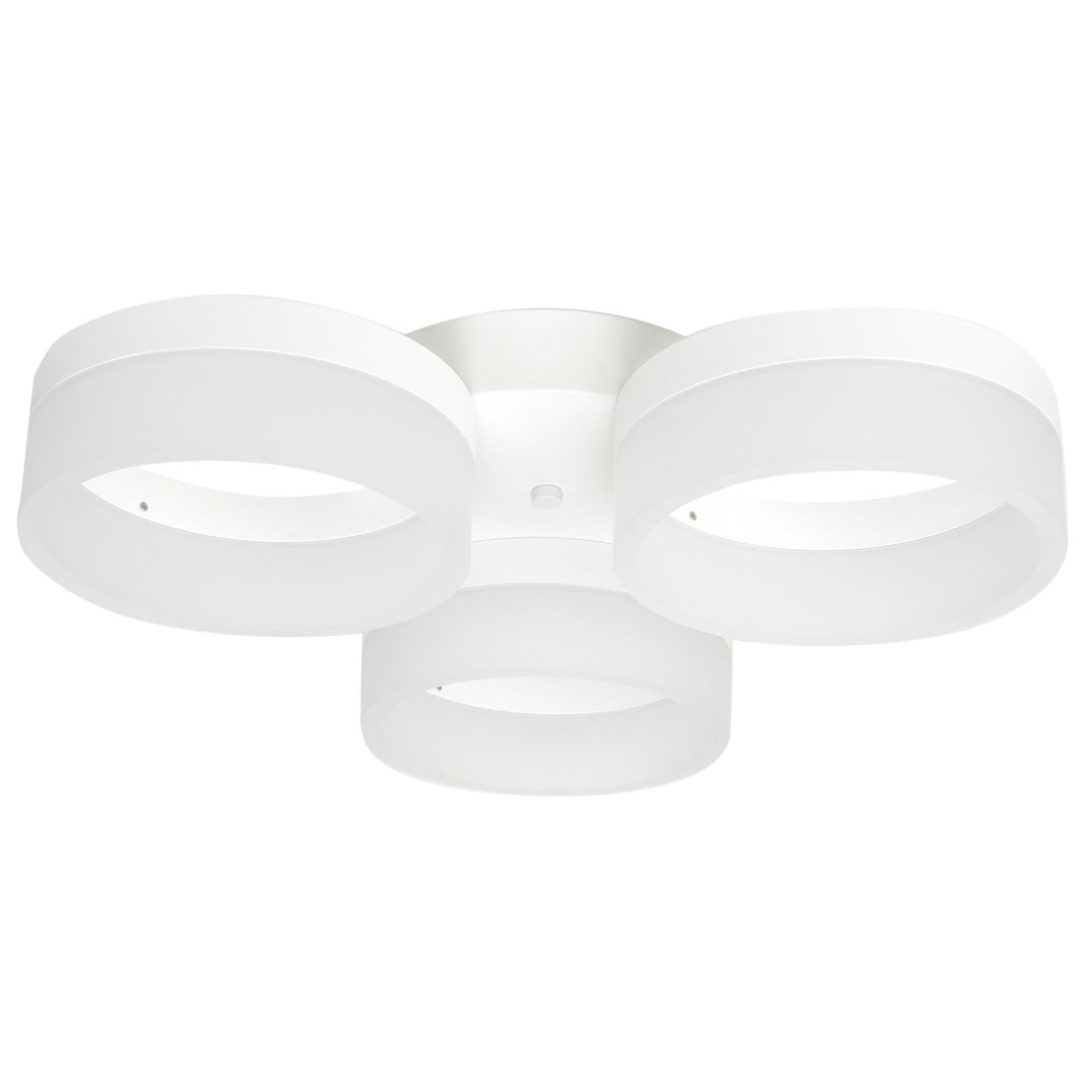 Ring 46cm Led Designer Pendant Lamp A Stunning Centrepiece Formed From 3 Hypnotic White Hoops 36w(150w) Led Hoop
