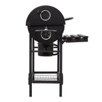 Portable Barrel Charcoal Bbq Grill Smoker With Side Shelves