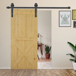 Sliding Wood Barn Door Track System Kit Hardware Set