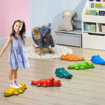 6/9pcs Kids Crocodile Stepping Stones W/ Anti-slip Edge, Indoor And Outdoor | Small | Multi Colour