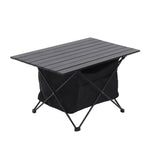 Aluminium Ptotable Roll-top Camp Table With Storage Basket