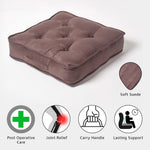 Faux Suede Armchair Booster Cushion | 50cm x 50cm | Chocolate