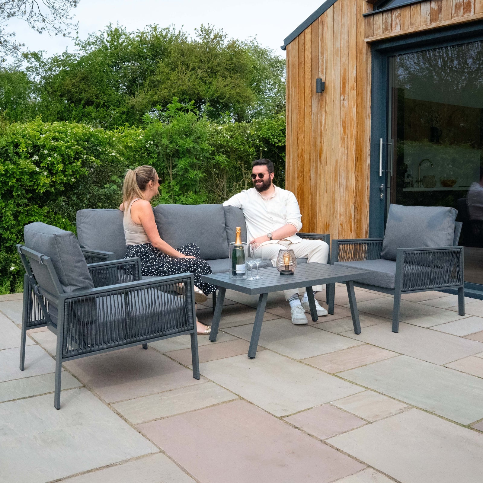 Aluminium 4 Piece Sofa Set | Anthracite