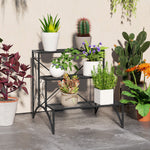 3-tier Metal Plant Stand For Garden Balcony Indoor Outdoor