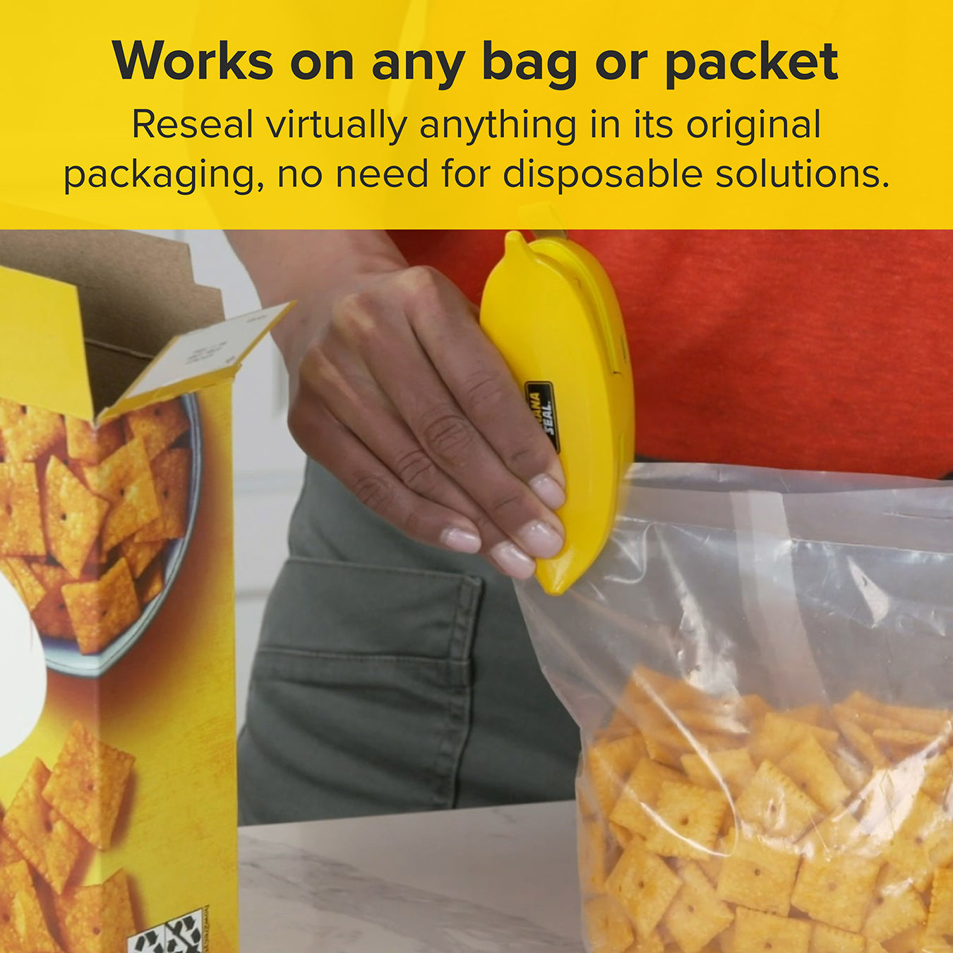 Banana Seal 2-in-1 Bag Sealer & Cutter | Original | Yellow