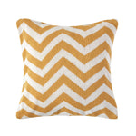 Geometric Cotton Knitted Cushion Cover | 45cm x 45cm | Mustard