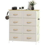 Fabric Chest Of Drawers, 8 Drawer Dresser For Bedroom | Beige