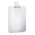 Plastic Shaving Make Up Mirror With Self Adhesive Hook | Chromed Stainless Steel