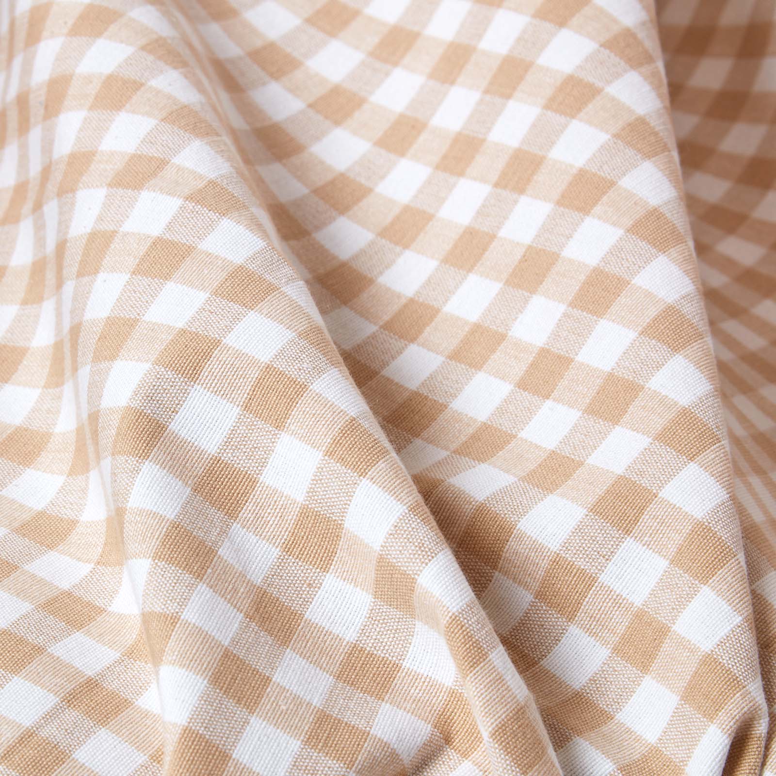 Cotton Gingham Check Throw | 150cm x 200cm | Beige