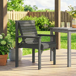 Wood Garden Chair Outdoor Dining Chair With Curved Seat | Grey