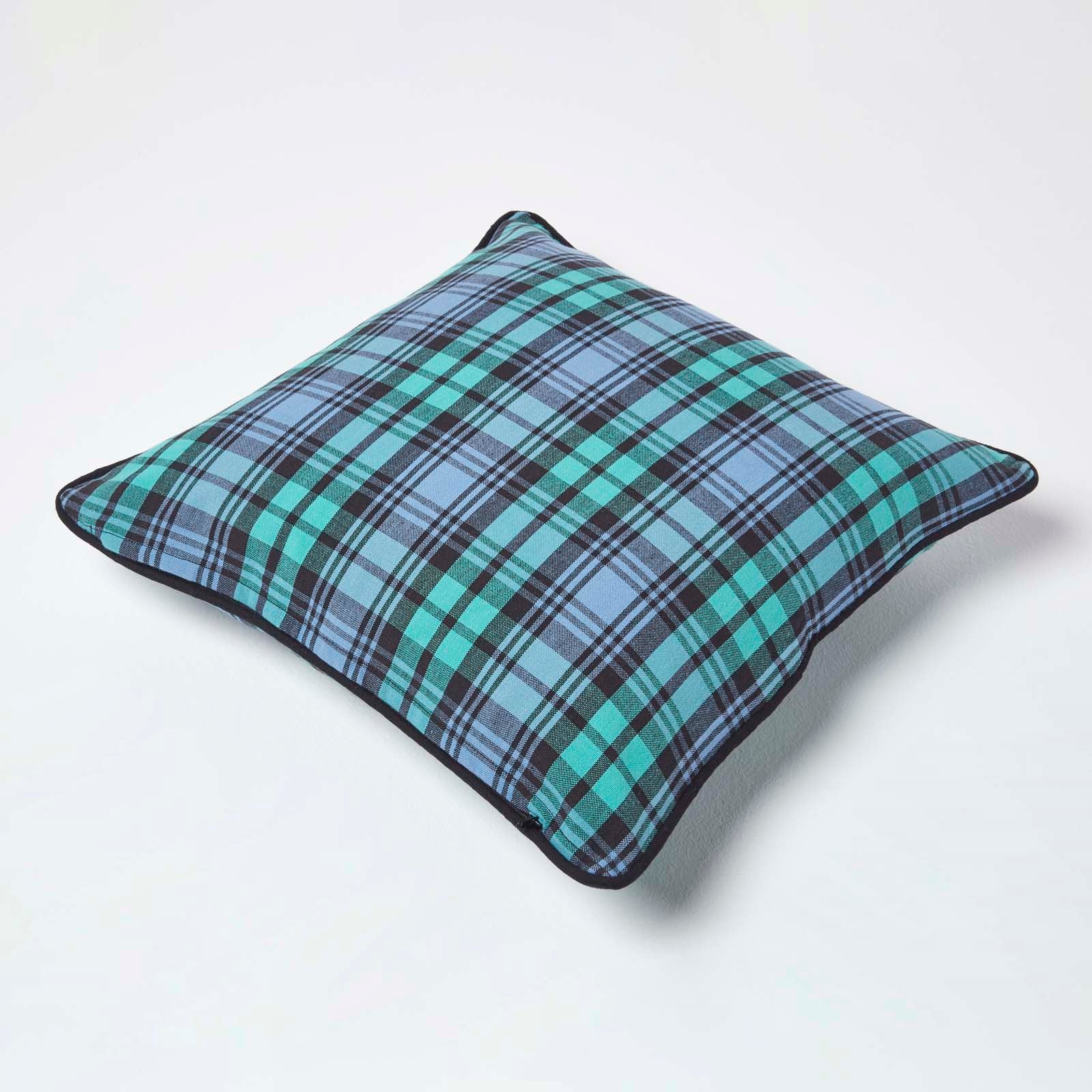 Tartan Check Cotton Cushion Cover | 45cm x 45cm | Blackwatch