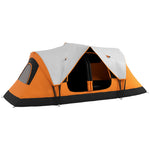2 Room Camping Tent With Waterproof Rainfly & Screen Panels | Orange