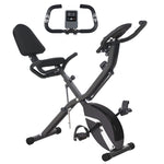 Folding Exercise Bike W/ Arm Bands And Hand Pulse Sensor | Black