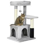 Cat Tree Climbing Activity Center W/ Scratching Massage Toy Hanging Ball