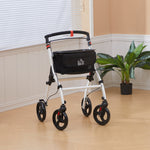Folding Upright Rollator Walker With Storage Bag, Tray