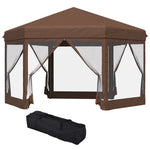 4x4m Garden Gazebo Tent Outdoor Metal Adjustable Sunshade