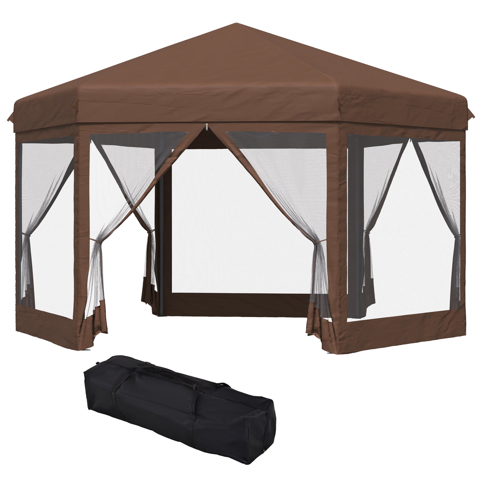 4x4m Garden Gazebo Tent Outdoor Metal Adjustable Sunshade