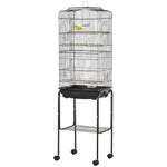 Bird Cage For Budgie Finch Canary Parakeet W/ Stand Sliding Tray | Black