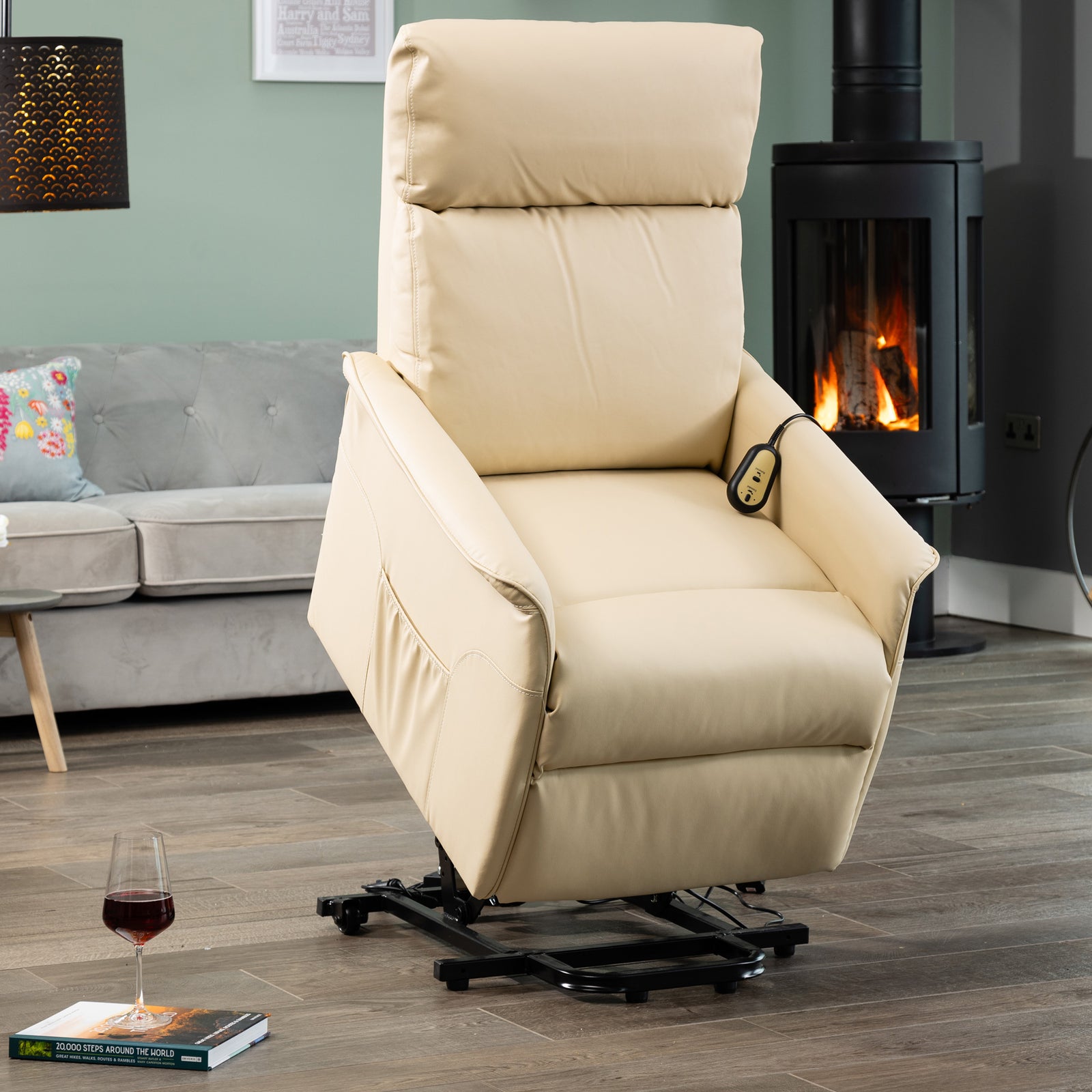 Townsend Electric Lift Assist Rise And Recline Chair | Cream