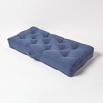 Cotton 2 Seater Booster Cushion | 50cm x 100cm | Navy Blue