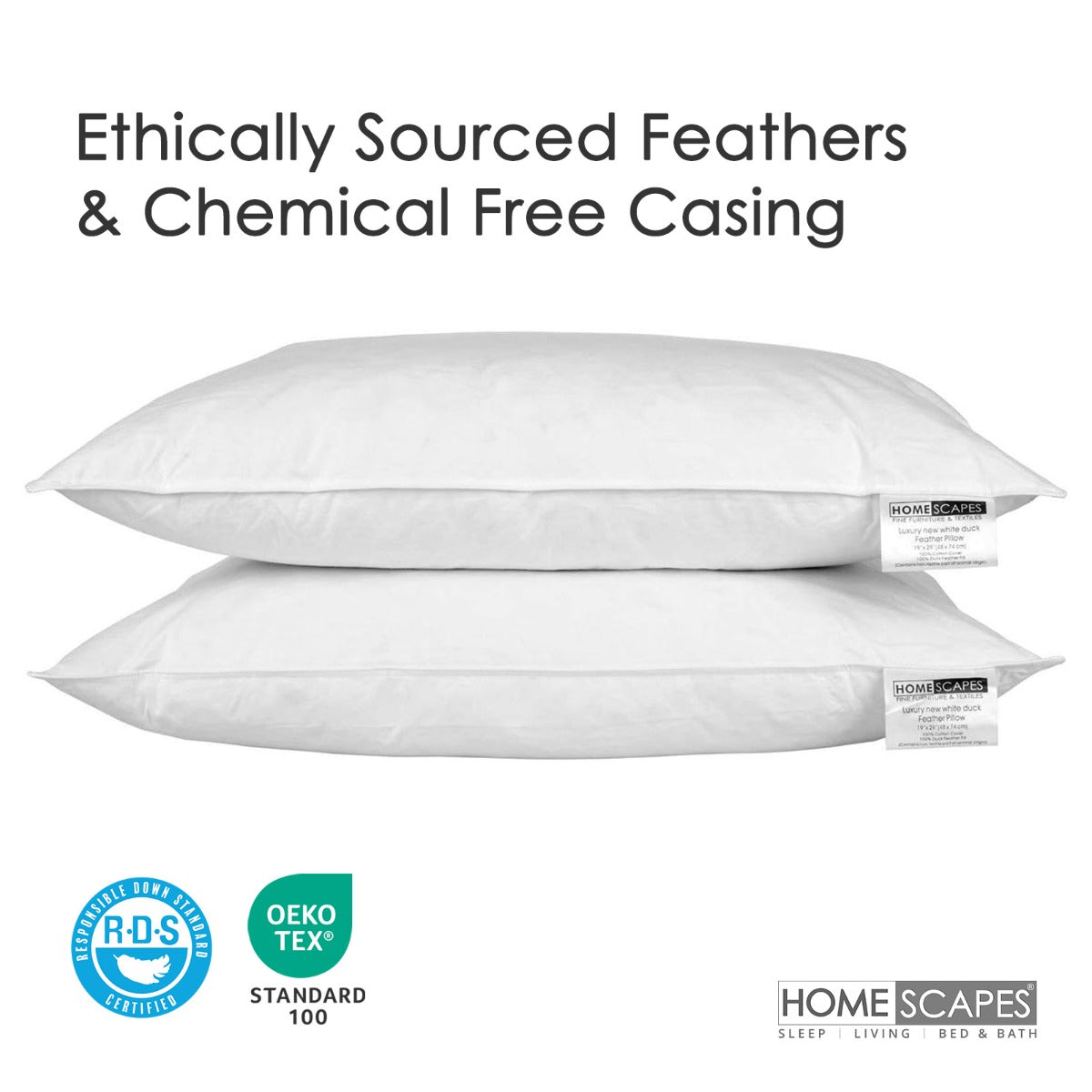 Duck Feather Pillow X 4